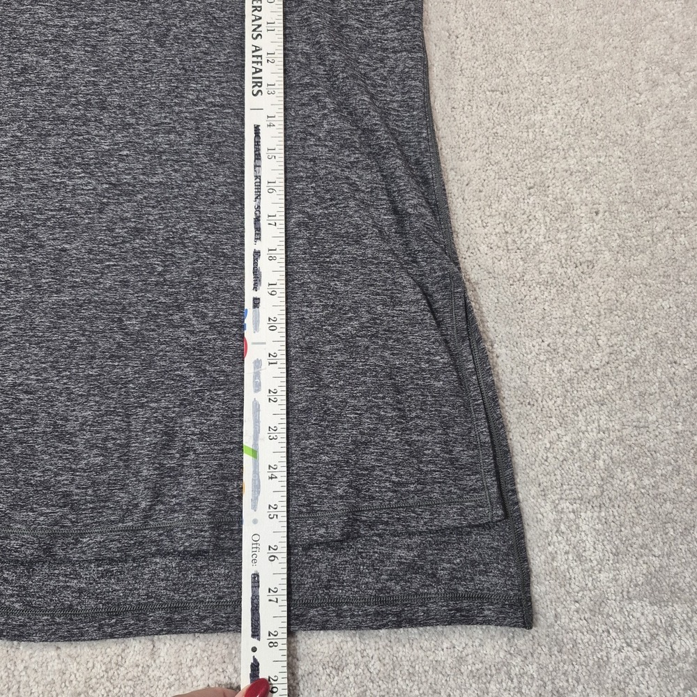 Lululemon "Dash To Class" Long Sleeve Top Women Gray Pullover V Neck Split Sides - Picture 7 of 13